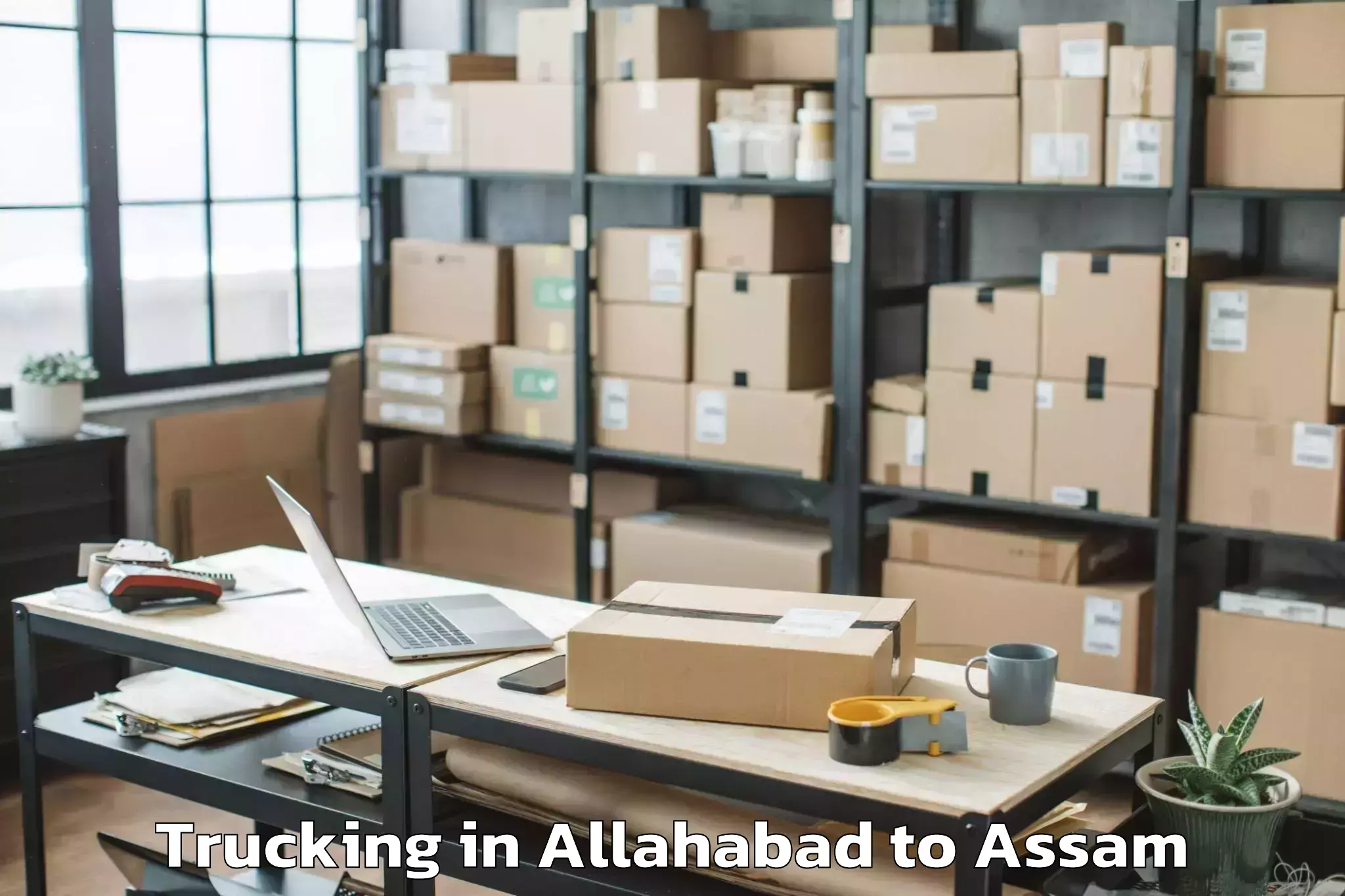 Reliable Allahabad to Laharighat Trucking